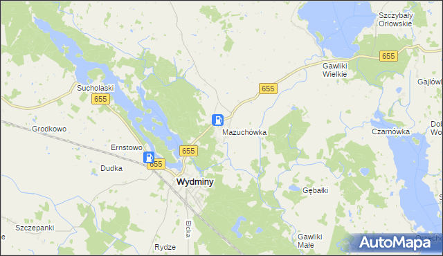 mapa Mazuchówka, Mazuchówka na mapie Targeo