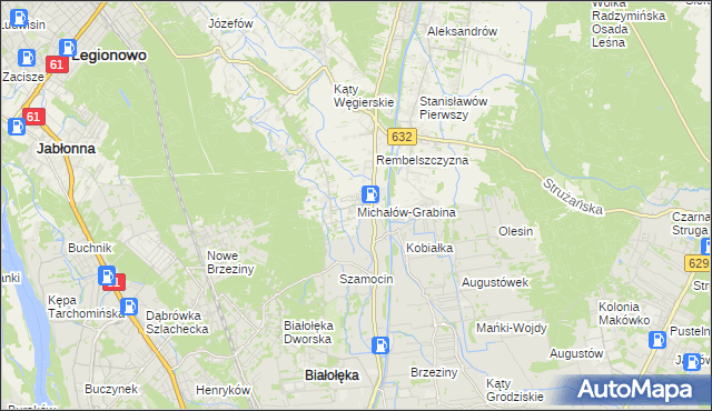 mapa Michałów-Grabina, Michałów-Grabina na mapie Targeo