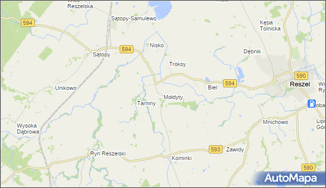 mapa Mołdyty, Mołdyty na mapie Targeo