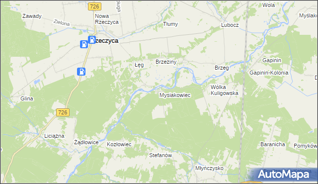 mapa Mysiakowiec, Mysiakowiec na mapie Targeo