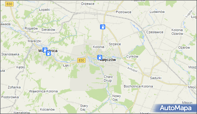 mapa Nałęczów powiat puławski, Nałęczów powiat puławski na mapie Targeo