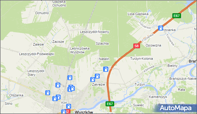 mapa Natalin gmina Wyszków, Natalin gmina Wyszków na mapie Targeo