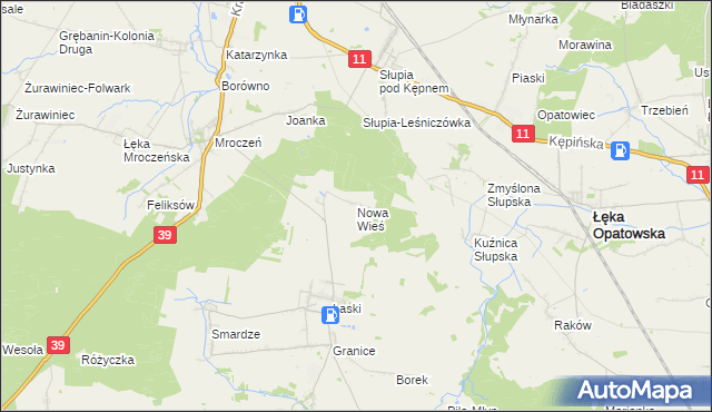 mapa Nowa Wieś gmina Trzcinica, Nowa Wieś gmina Trzcinica na mapie Targeo
