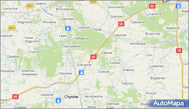 mapa Nowe Grobice, Nowe Grobice na mapie Targeo