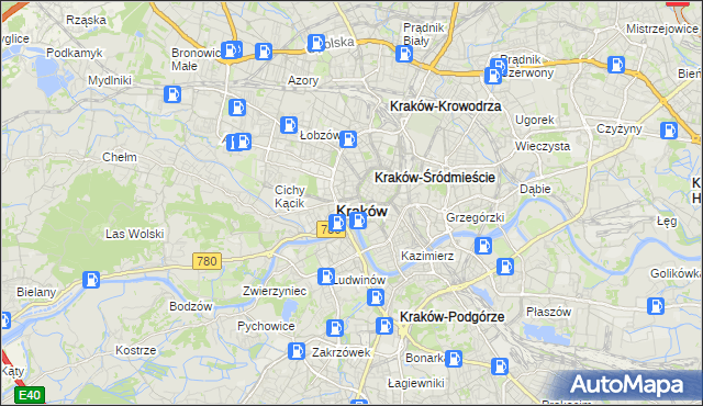 mapa Nowy Świat gmina Kraków, Nowy Świat gmina Kraków na mapie Targeo