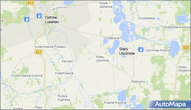 mapa Nowy Uścimów, Nowy Uścimów na mapie Targeo