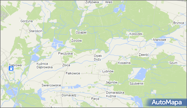 mapa Osiek Duży, Osiek Duży na mapie Targeo