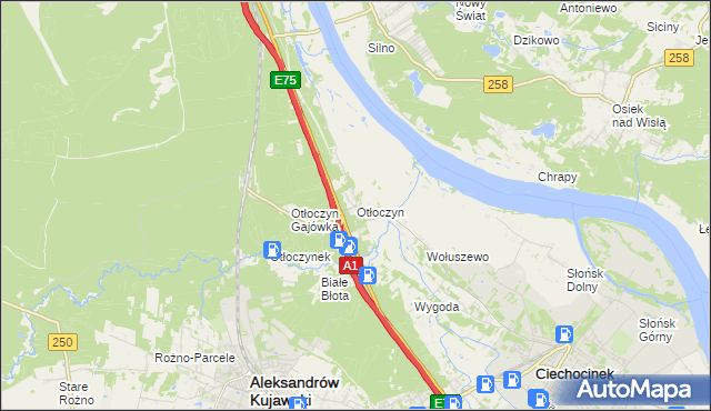 mapa Otłoczyn, Otłoczyn na mapie Targeo