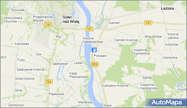 mapa Piotrawin gmina Łaziska, Piotrawin gmina Łaziska na mapie Targeo