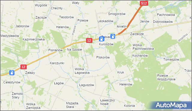 mapa Piskorów, Piskorów na mapie Targeo