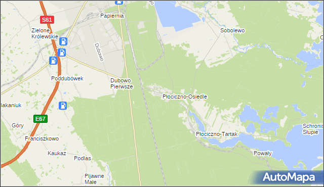 mapa Płociczno-Osiedle, Płociczno-Osiedle na mapie Targeo