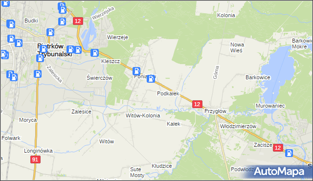 mapa Podkałek, Podkałek na mapie Targeo