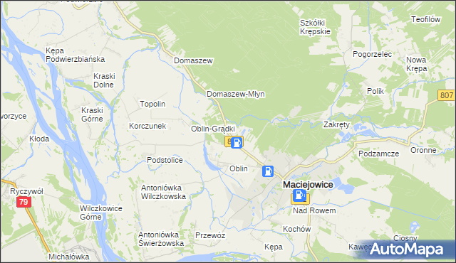 mapa Podoblin, Podoblin na mapie Targeo