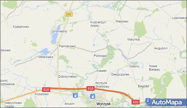 mapa Polinowo, Polinowo na mapie Targeo