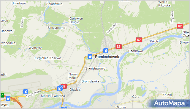 mapa Pomiechówek, Pomiechówek na mapie Targeo