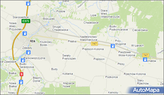 mapa Prędocin-Kolonia, Prędocin-Kolonia na mapie Targeo