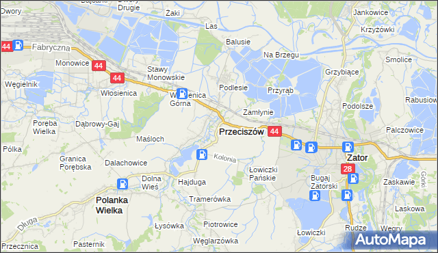 mapa Przeciszów, Przeciszów na mapie Targeo