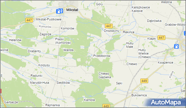 mapa Przedborów, Przedborów na mapie Targeo