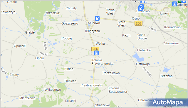 mapa Przybranowo, Przybranowo na mapie Targeo