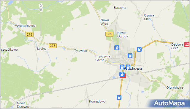 mapa Przyczyna Górna, Przyczyna Górna na mapie Targeo