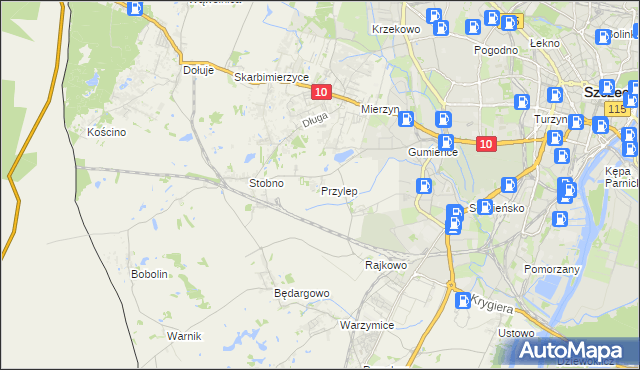 mapa Przylep, Przylep na mapie Targeo