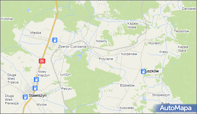 mapa Przyranie, Przyranie na mapie Targeo