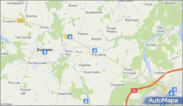 mapa Przysiersk, Przysiersk na mapie Targeo