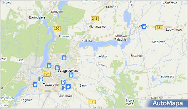 mapa Rgielsko, Rgielsko na mapie Targeo