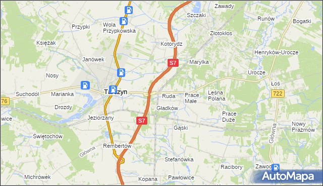 mapa Ruda gmina Tarczyn, Ruda gmina Tarczyn na mapie Targeo