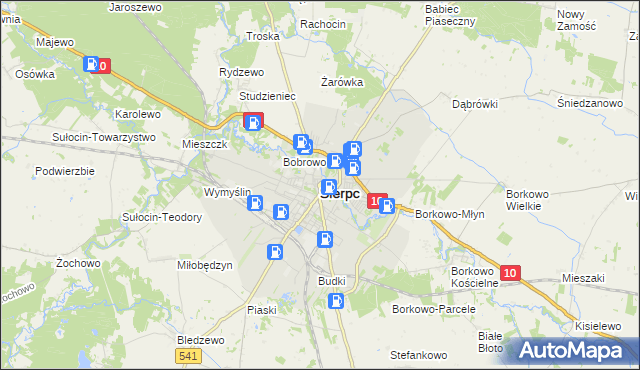 mapa Sierpc, Sierpc na mapie Targeo