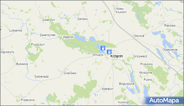 mapa Smużyk, Smużyk na mapie Targeo