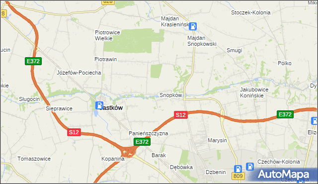 mapa Snopków, Snopków na mapie Targeo