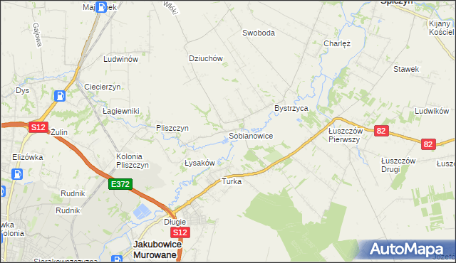 mapa Sobianowice, Sobianowice na mapie Targeo