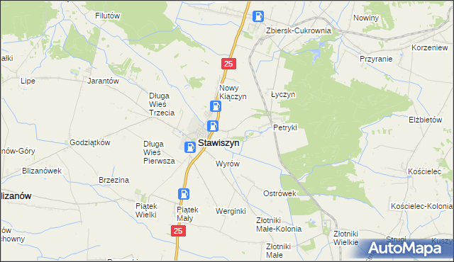 mapa Stary Kiączyn, Stary Kiączyn na mapie Targeo