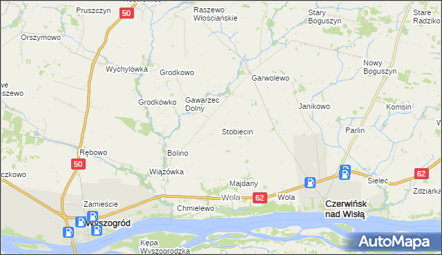 mapa Stobiecin, Stobiecin na mapie Targeo