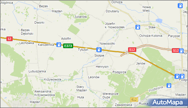 mapa Stołpie gmina Chełm, Stołpie gmina Chełm na mapie Targeo