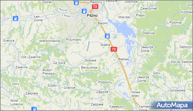 mapa Strzegocice, Strzegocice na mapie Targeo