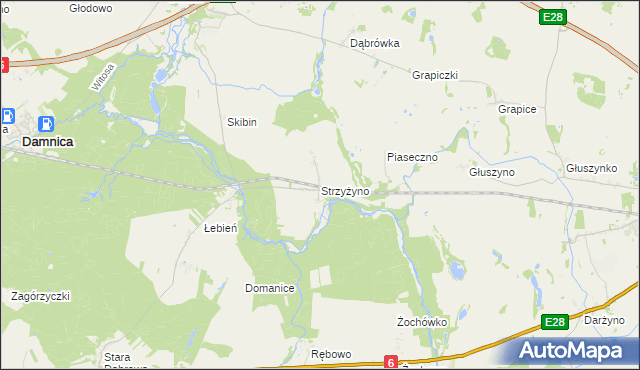 mapa Strzyżyno, Strzyżyno na mapie Targeo