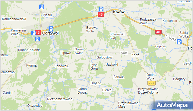 mapa Sulgostów, Sulgostów na mapie Targeo