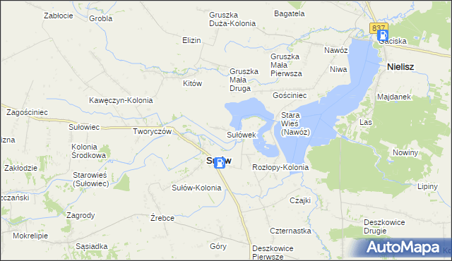 mapa Sułówek gmina Sułów, Sułówek gmina Sułów na mapie Targeo