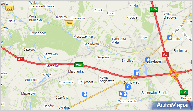 mapa Swędów, Swędów na mapie Targeo