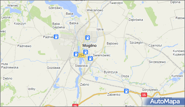 mapa Świerkówiec, Świerkówiec na mapie Targeo