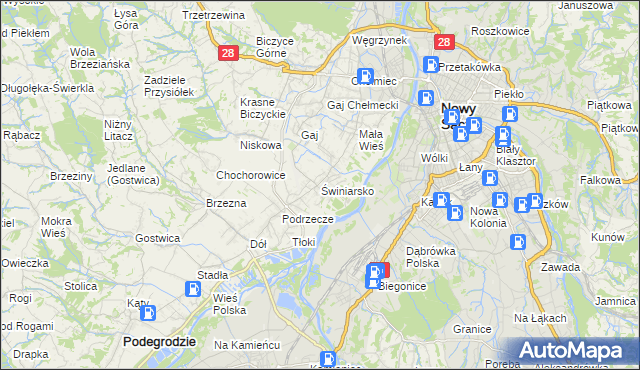 mapa Świniarsko, Świniarsko na mapie Targeo