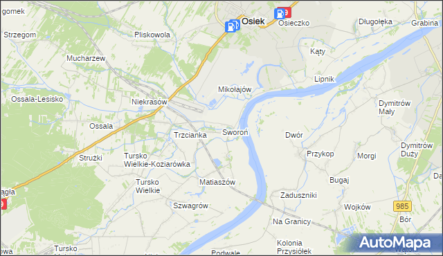 mapa Sworoń, Sworoń na mapie Targeo