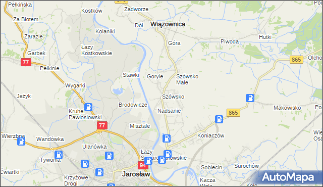 mapa Szówsko, Szówsko na mapie Targeo