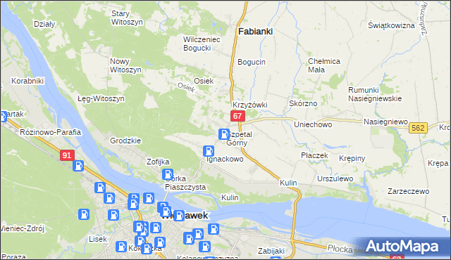 mapa Szpetal Górny, Szpetal Górny na mapie Targeo