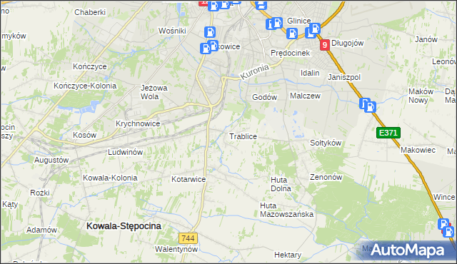 mapa Trablice, Trablice na mapie Targeo