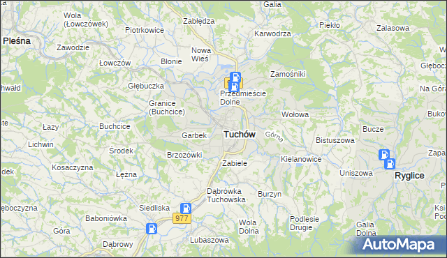 mapa Tuchów, Tuchów na mapie Targeo