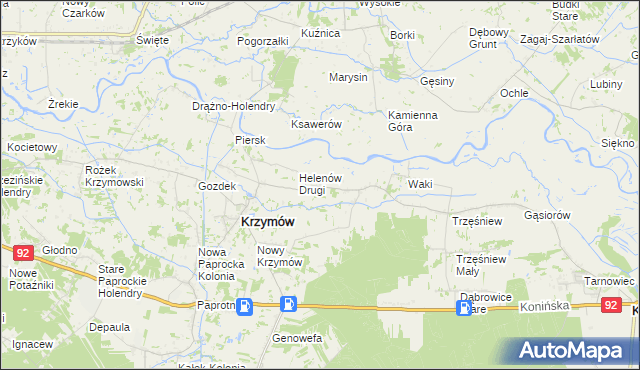 mapa Tury gmina Kościelec, Tury gmina Kościelec na mapie Targeo