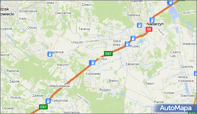mapa Urzut, Urzut na mapie Targeo